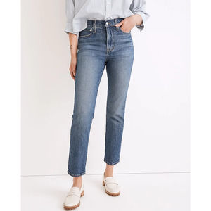 Madewell Straight Leg Jeans in Medium Blue